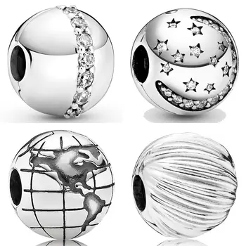 Оригиналната сверкающая линия Night Star Globe Семена елегантност, стяга-чар, топчета, подходящи за гривна Pandora от сребро проба 925, бижута