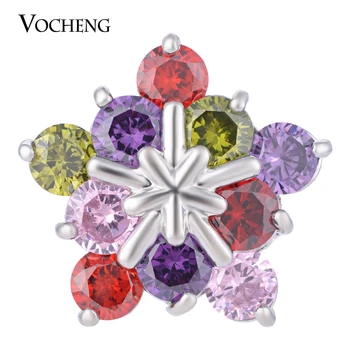 Бижута от джинджифил Vocheng с камъни, CZ, 4 цвята, месинг материал 18 мм, луксозни окачване-дрънкулката Vn-1280