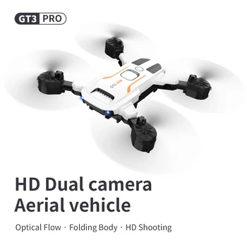GT3 PRO Mini Drone Професионална HD Двойна Камера със завъртане на 360 ° Положение Оптични поток въздушна фотография RC Сгъваем Квадрокоптер