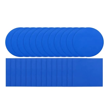50 Самозалепващи PVC Лепенки За басейна Ремонт Комплект Blue Pool liner четки Patch Kit PVC За Басейни, Надуваеми Изделия За Лодки