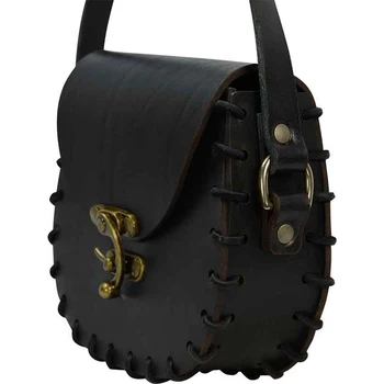 Средновековен аксесоар в стил steampunk, кожена чанта-месинджър от кожата на викингите, в чантата си за телефон, калъф-награда за cosplay LARP Приключенията