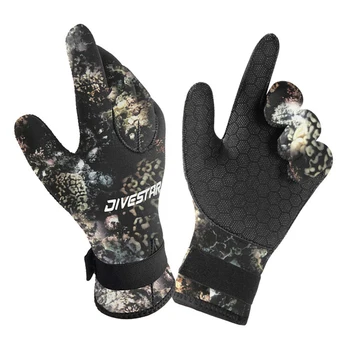5 мм / 3 ММ, Неопренови ръкавици за гмуркане, Камуфляжные ръкавици за подводен лов, риболов, защитени от хапки, топли нескользящие ръкавици за сърфиране