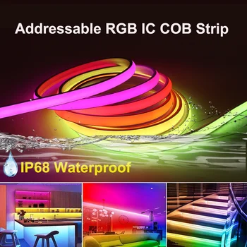 IP68 Водоустойчив RGB IC Led Лента Адресуемая RGB Led Лента С Регулируема Яркост 24 Dream Color WS2811 Неон Led Лента За Декор на стаята