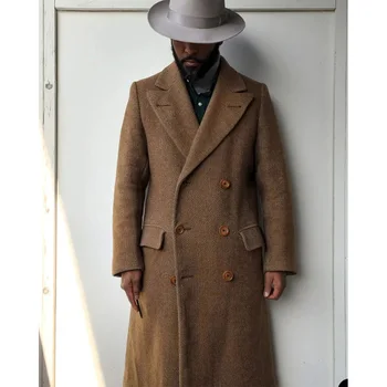 Мъжко палто коледно дърво, ветровка, Елегантен модерен тънък зимно мъжко яке, ветровка, зимно палто в корейски стил, мъжки яке