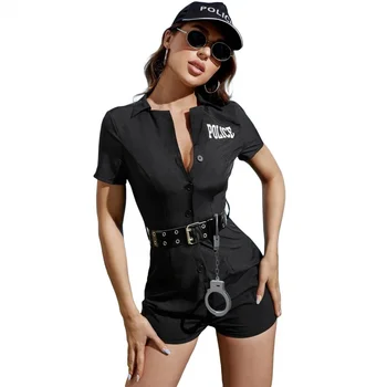 S-XL Секси дамски полицейска форма, костюм ченге, секси униформи за ролеви игри, секси бельо