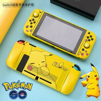 Аниме-калъф Pokemon Pikachu от TPU за игрова конзола Nintendo Switch NS Switch, защитната обвивка, устойчива на надраскване делото