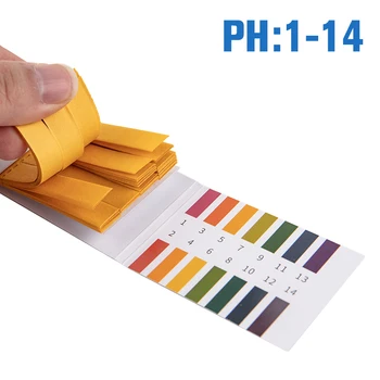 80 Ленти/опаковки Тест-Ленти PH Пълен Измерване на PH PH Контролер 1-14-ти Показател лакмус, Определени За Определяне на Нивото на Водата И Почвата Фабрично
