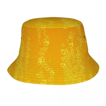 Забавна шапка-кофа с текстура бирена пяна за момчета-фенове на пътуване унисекс, полева шапка в стил хип-хоп за разходки, рибарски шапки, шапки за почивка