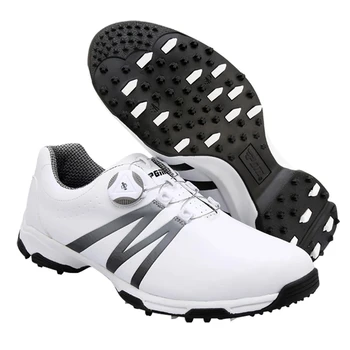 Обувки за голф PGM, водоустойчив мъжки спортни обувки, шипове, Мини спортни обувки, Мъжки обувки за голф с дръжки и катарама