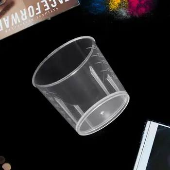10шт размерите чаши по 1,05 мл, прозрачни пластмасови мерителни чаши, лабораторни експерименти, за да проверите за смесване на епоксидна смола и бои