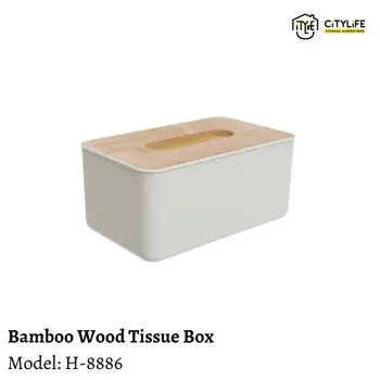 Кутия за Салфетки Citylife Bamboo Wood Лесно Зареждане H-8886