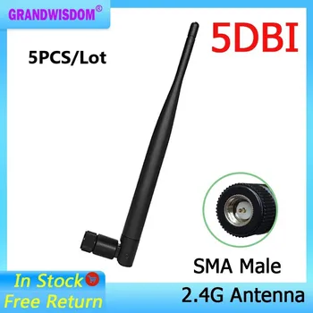 GWS 5шт Външна Wifi Антена 2,4 Ghz Безжичен Рутер 2.4 g Antena Wifi Bluetooth устройства Рутер сгъваем черен SMA Plug