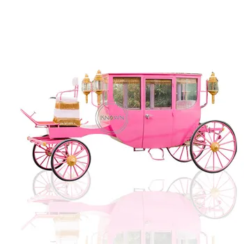 OEM Кралската Луксозна Карета, запряженная коне, Електрическа Morden Vintage Wedding Sightseeing Cart САЩ