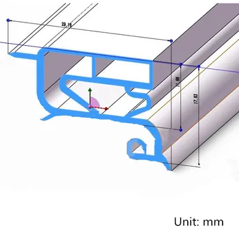 1 метър /лот Мека лента PVC, оборудване запечатване лента за хладилник с магнит