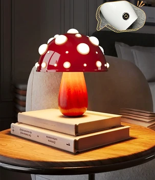 2023 Новата светодиодна настолна лампа-гъба с USB порт за зареждане, подходящ за дневна, прикроватного кабинет в общежитието, декоративно осветление в хотела