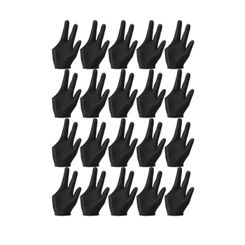 20pcs Диша Билярдни ръкавици, снукерных ръкавици за лявата и дясната ръка, ръкавици за щеката на 3 пръста, ръкавици за жени и мъже, Билярдни аксесоари