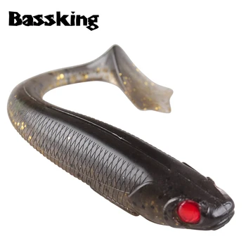 Окуневые Меки Примамки 8шт 90 мм 6,1 g T-tail 3D Eyes Bass Pesca Изкуствена Мека Стръв Swimbaits Стръв За Риболов на Шаран Peche Wobbler