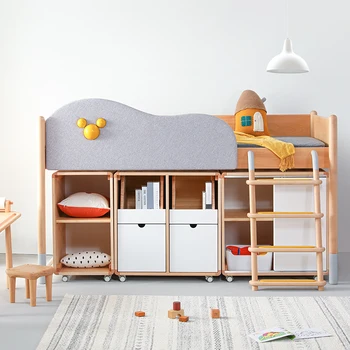 Фабриката Изнася Допълнително Размер Модерна Възрастен Тройната Пързалка Детска Дървена Детска с Двуетажно Легло в Фънки
