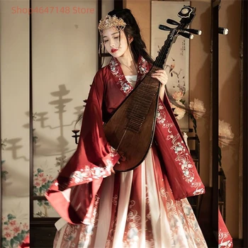 Китайски Традиционен костюм Ханьфу Женствена рокля на Древната династия Хан, на Източното принцеса рокля, Елегантни дрехи за танци на династията Танг