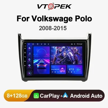 Автомагнитола Vtopek Android 12 за Volkswagen VW polo 5 седан 2008-2020 Мултимедиен плейър 2 Din Carplay Стерео DVD GPS главното устройство