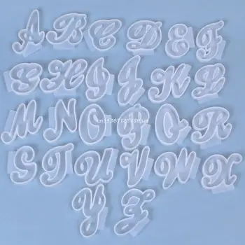 26 Бр A-Z Форма от смола под формата на азбуката на ръчна работа с английски букви Силиконова форма на Совалка