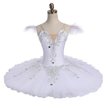 Елегантна професионално облекло за състезания размер Класическа бяла балетната поличка за възрастни жени