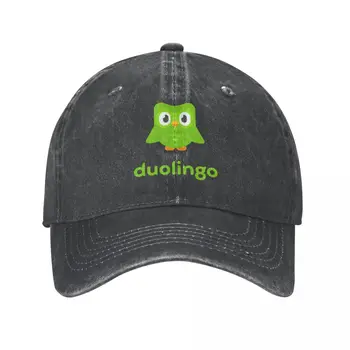 Модни шапки Duolingo Owl Duo Унисекс, потертая промытая бейзболна шапка, улични летни шапки, шапка