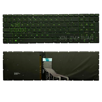 Клавиатура с подсветка 16-A Latin SP за HP Pavilion GAMING 16-A0000 16-A0032DX/a0008na 16T-A НА 17-CD 17-CD0000 17-CD1010nr Зелена