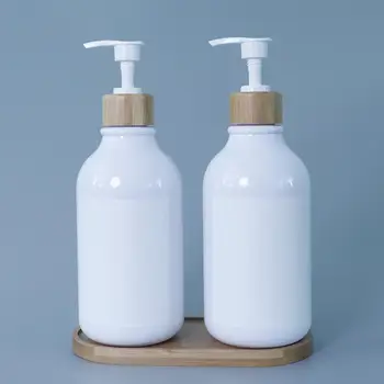 Практически бутилка с дозатор сапун, бяла бутилка с дозатор шампоан, запечатани, лесен за почистване, с ергономичен дизайн, опаковка за измиване на тялото