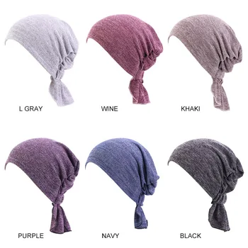 2020 Нов памук женски шал с ръкави-гумена лента, шапчица с дрямка, обертывающая главата шапка