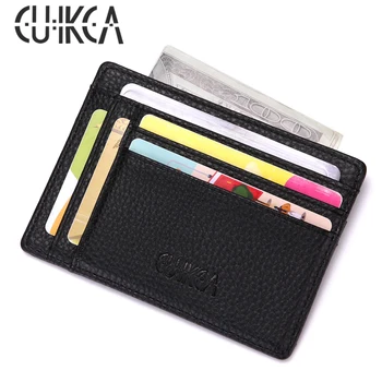 Калъфи за кредитни карти от изкуствена кожа CUIKCA Business ID, притежателите на карти, мини-портфейл унисекс, обикновена случаи за портмонета за монети.