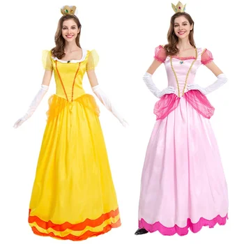 Нов женски cosplay за Хелоуин Облечи принцеса Мери Бики Сценичното рокля Придворная парти Рокля на кралица Розова принцеса рокля в цвят праскова