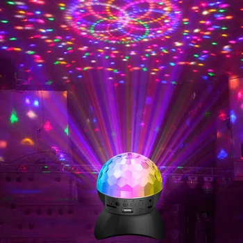 Коментаторите DJ диско топка Bluetooth Безжична музикална въртяща се светлина етапа партита фенери акумулаторни коледна осветление на клуба