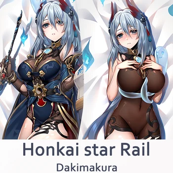 Honkai star Rail hanya Dakimakura 2WAY Обнимающая Тялото Калъфка Аниме Възглавница Калъфка Коледни Подаръци