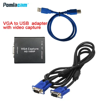 Конвертор VGA адаптер в USB с карта, заснемане на аудио и видео, без с 1080p hd