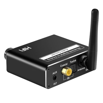 Безжична цифроаналоговый конвертор Bluetooth 5.0 КПР Аксесоар с дистанционно управление, Поддръжка коаксиален аудиоадаптера USB, 3.5 Мм