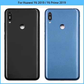 За Huawei Y6 2019 Задния Капак На Отделението За Батерията Задната Част На Задвижваната За Huawei Y6 Prime 2019 Корпус На Отделението За Батерията Калъф С Бутоните За Обектива На Камерата Да Се Замени