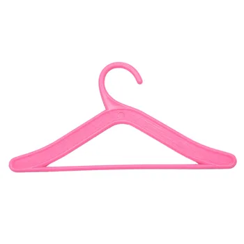 20 бр розови закачалки за куклен рокли Дисплей дрехи Притворная закачалка за дрехи с високо качество
