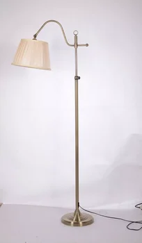 Ретро под лампа Творчески Текстилен лампа Метални лампи в стил Кънтри за домашен интериор спални Сребърен лампиона