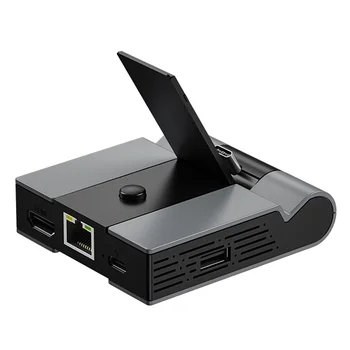 Зарядно устройство за телевизора, за да Nintendo Switch USB 2.0 хъб C USB hub с гигабитным Ethernet-адаптер, съвместим с 4K HD HDMI-A