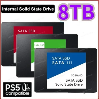 8 TB Нови високоскоростни SSD-диск Sata III с обем 1 TB и 2 TB твърд диск, вътрешен твърдотелно устройство 2.5 инча за лаптоп, настолен микрокомпютър