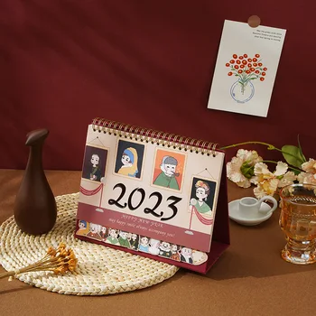 2023 Година на Заека сладък настолен календар на едро Прости бизнес украса настолен календар план на работния плот Коледни подаръци