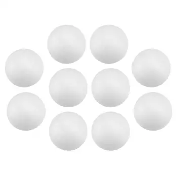 Коледна топка Ballsball от пяна, дърво, изработени от полистирол, бяла украса 