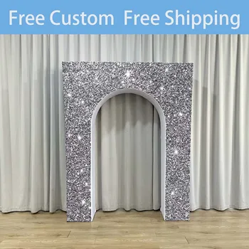 Безплатна Поставка За Рамката на Вратата на 3D-дизайн по поръчка, на Фона На Рамки С Цветя Арка За | Парти| Бебе Душ| Сватба | Рожден Ден | на Снимката