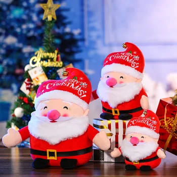 Коледна украса играчка Плюшен Лос Камбанка Кукла на Дядо Коледа Празничен Подарък-Коледна Украса